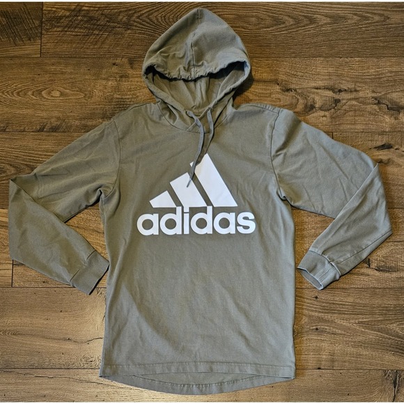 adidas Other - Adidas Sweatshirt Adult Size Small Tan Logo Pullover Hoodie Lightweight
